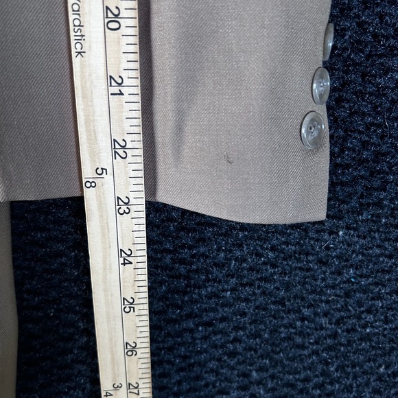 Calvin Klein Men Tan Wool Blend Blazer Suit Jacket Sport Coat Men's Size 44R - Picture 8 of 11